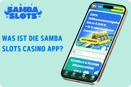 Samba Slots Casino App auf dem Smartphone