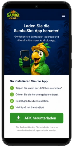 samba slots website auf dem smartphone